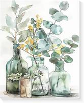 Paint by Number Kits Framed Canvas, Eucalyptus Paint by Numbers Arts and Crafts Kits for Adults Beginner, Paint Brushes 40*50cm pilka spalva