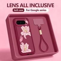 Colorful Floral Pattern Phone Case For Google Pixel 10 9 8 7 Pro Pixel 9 10 Pro XL 7A 8A 9A Shockproof Soft Lanyard Back Cover Google Pixel 10 Pro XL