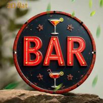 Retro Red Neon Bar Sign Vintage LED Wall Decor Cafe Party Lighting TYA-1047615-20X20 įvairiaspalvis