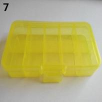 Plastikinis 10 angų reguliuojamas papuošalų laikymo dėžutės piliulių karoliukų laikiklis.