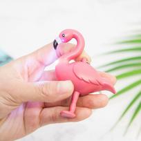 Animacinis filmas Flamingo LED žibintuvėlis Garso raktų pakabukas Raktų pakabukas Krepšys pakabinamas pakabukas Dovana pink