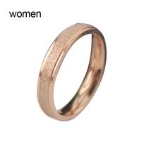 Žiedas unisex matinis žiedas Vestuvinis sužadėtuvės Valentino dienai US 7 Women* rožinio aukso spalvos