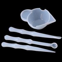 1Set Mix Cup Silikoninės formos epoksidinės dervos įrankiai Pasidaryk pats papuošalų gaminimo lazdelė Rankų darbo gray
