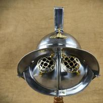 18GA Steel SCA LARP Medieval Gladiator Helmet Brass Reenactment Armor Helmet