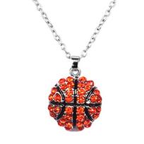 Unisex Kalnų krištolas krepšinio regbio futbolo pakabukas, kaklo papuošalas, papuošalas Basketball*