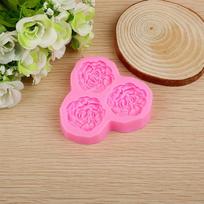 Bijūnų žiedų silikono formelės Vestuvių Cupcake Topper Fondant torto dekoravimo įrankis pink