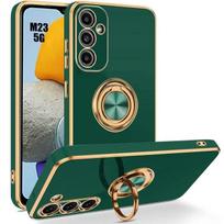 Silikoninis dėklas - Samsung - Galaxy M23 5G - Atsparus smūgiams - Lankstus - Žiedas Laikiklis Naktinis Žalias žalia