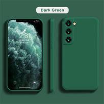 Kvadratinis skysto silikono telefono dėklas, skirtas Samsung Galaxy A14 A24 A34 A54 A04 A04E A04S 4G 5G, matinis minkštas galinis dangtelis, Fundas Samsung A14 tamsiai žalia spalva