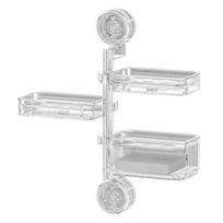 Suction Cup Storage Holder Soap Box Strong Load-bearing Multi-layer Design Easy Installation Triple Layer gryna