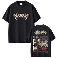 Anime Berserk Guts Graphic T Shirt Swordsman Gatsu Sacrifice Zodd T-shirt Men Women Cotton Casual Oversized Short Sleeve Tshirt S