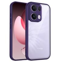 Oppo Reno 13 Pro CPH2697 Case Air Cushion Shockproof Silicone Bumper Clear Matte Back Cover Hard Phone Case for Oppo Reno13 Pro Pc + tpu&Oppo Reno13 Pro violetinė