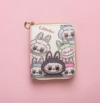 Labubu small wallet girly short cute folding card holder student small ID wallet coin purse KTB 11*8.5*2