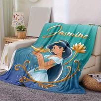 1 vnt., Disney Džasminės princesės pledas Minkštas ir jaukus namų dekoras sofai, lovai, automobiliui, kelionėms, stovyklavimui 80cmx120cm