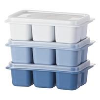 3 vnt./rinkinys kvadratinės formos ledukų formelė su dangteliu, ledukų padėklas, baro, virtuvės reikmenys 3pcs 12.5*7.2*3.8CM#1