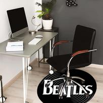 1 vnt. „The Beatles“ logotipas Apvalus kilimas, Pagamintas iš poliesterio, Puikiai tinka biuro kėdėms, svetainėms dekoruoti, Ryškus dekoratyvinis kilimas 80cm