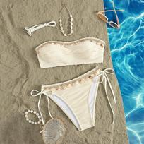 2026 maudymosi kostiumas naujas seksualus bikini jūraskraidė kriauklė kutas bikini didmeninė prekyba maudymosi kostiumais S abrikosas