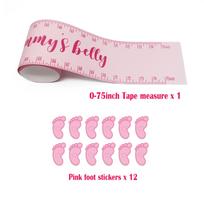 Baby Shower Games Gender Reveal How Big is Mommys Belly Tape 75 feet Bump Measure Pregnant Tummy Measuring Tape Party Favors