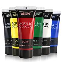 6-Color 22ML Fluorescent Acrylic Paints for Eye-Catching Hand and Wall Painting red