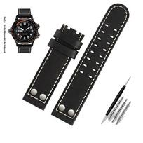 Hamilton laikrodžio apyrankė Khaki Aviation H77616533 H760250 Field Vyriška natūralios odos su kniedėmis Apyrankė 20mm 22mm Ruda 22mm