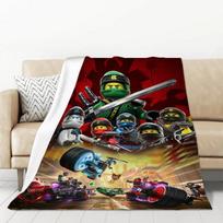 Ninjago Animacinis Jaukus Mesti Antklodė Sofai Biurui Stovyklavimui Minkštas Mikropluošto Lovatiesė Su Spauda Puikiai Tinka Karališko Dydžio Trumpam Snaustukui 100cmx150cm black