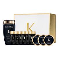 Kerastase Black Diamond Key Source Cleansing and Care Set Repair, Moisturize, Nourish and Remove Dandruff 250ml+80ml*6+75ml*3 juoda