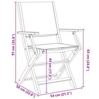 3 Piece Bistro Set Anthracite Grey Fabric and Solid Wood
