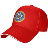 Oklahoma State Seal Baseball Cap Polyester Adjustable Trucker Hat Casual Sun Protection Adjustable