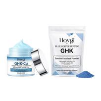 GHK-Cu Vario Peptido Odos Priežiūros Rinkinys: GHK-Cu Vario Peptido Milteliai + GHK-Cu Vario Peptido Kremas Veidui, Veido Drėkiklis Stangrumui & Elastingumui,