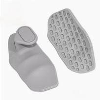 1 Pair Anti-slip Weight Lifting Grips Elastic Silicone Palm Grips Workout Gym Gloves  Build Muscle pilka