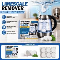 Descaling Cleaning Tablets for Kettle and Coffee Machine 12 Pieces Removes Limescale and Stains Suitable for Most Materials Quick and Odor Free Use One Size