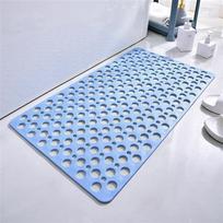 Soft Sustainable Rubber Non-Slip Bath Mat with Suction Cup for Hotel Bathroom Shower Bathtub Machine Made (Blue,40x70cm&40mm*70mm) mėlyna