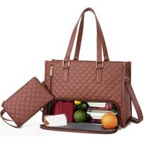 2 In 1 Lunch Tote Bag For Women 15.6 Inch Tote Bag With Lunch Compartment For Work,School Backpack Lunch Bag Purse Combo Bag ruda