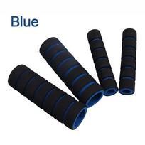 2 Pair Racing Foam Soft Motorcycle Bike Handlebar Bicycle Grip Cover Sponge Brake Clutch Lever mėlyna