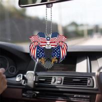 Decorative Rose Acrylic Butterfly Car Mirror Accessory With Charming American Design Flag Eagle 2