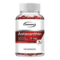 XEMENRY Astaxanthin 6 mg, a premium antioxidant supplement, promotes immune system health, suitable for adults. 120*1