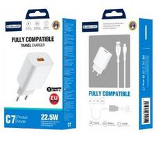 Jellico Wall Charger Adapter For Lightning Iphone Ipad 22. balta