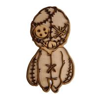 Eerie Halloween Haunted House Decorations Wooden Witch Sign Spooky Tabletop Ornament for Home Party Decoration 13.7cm 25.4cm geltona