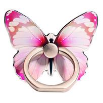 Butterfly Shaped Mobile Phone Ring Holder Stand 360 Degree Rotatable Finger Grip Mount Compatible with Smartphones and Tablets One Size