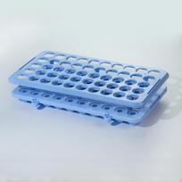 Plastic Centrifuge Tube Rack 50-Slot Sampling Tube Rack Test Tube Rack  for 5mL 10mL 15mL Tubes mėlyna