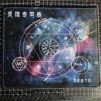 Tarot Card Pendulum Divination Mat Triple Moon Pentacle Printed Mouse Pad for Wicca Altar B