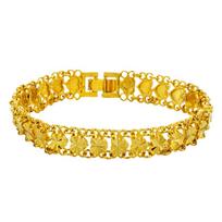 24k aukso spalvos apyrankė Moteriška grandinėlė 18cm -19cm Grandinė Apyrankė Aukšti papuošalai Priedai Apyrankės Moteriški papuošalai 18-19cm