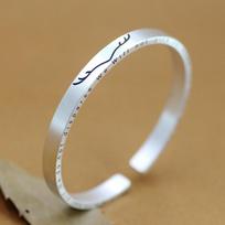 Zuyin 999 All The Way with You Bracelet for Women, Simple and Natural Forest Creative Couple Gift for Men Adjustable size
