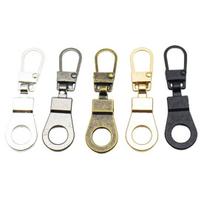 5Pcs Zipper Puller Detachable Alloy Replacement Zipper Slider DIY Sewing Clothes Jacket Kit for Schoolbag