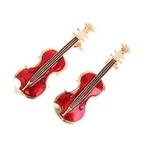 1vnt Elegantiškas raudonas smuiko smeigtukai Sagės Lady Instruments Sagės Papuošalai