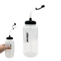 Hockey Water Bottle With Long Straw 1000ml Hockey Water Bottle Reusable Long Straw And Squeeze Drinking Bottle For Cycling Poland white