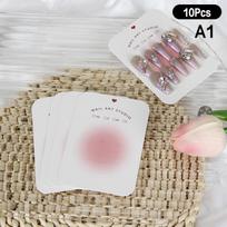 10 vnt. Nagų ekspozicijos kortelė su dirbtiniais nagais, Sandėliavimo pakuotė prisegamiems nagams, Papuošalų ekspozicijai, Fotografijos rekvizitai, Nagų salonui