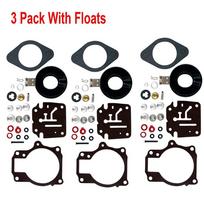 3 Komplektai Karbiuratoriaus Atnaujinimo Remonto Rinkinys su Plūde Tinka Johnson Evinrude 65 70 75 AG
