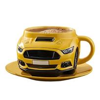Juokingas automobilio formos kavos puodelis 100 ml nerūdijančio plieno kavos puodeliai rankų darbo vandens puodelis stalo ornamentas dovana draugams one size geltona