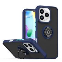 Armor Shockproof Matte Case For Honor 400 Lite 5G Cover Ring Magnetic Stand Holder Back Shell Coque Fundas Honor 400 Lite tamsiai mėlyna spalva
