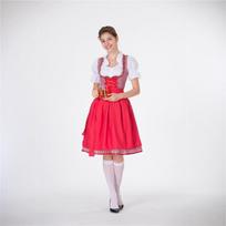 Halloween Badalia Oktoberfest Costume Barista Maid Stage Costume S raudona
